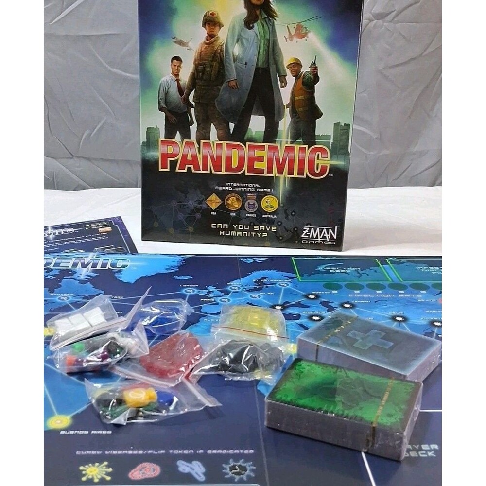 Z-Man Pandemic Board Game Cooperative Disease Outbreak 2013 Edition Sealed Decks